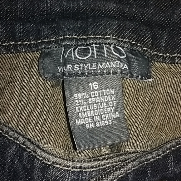 Motto Straight Leg Jeans - Size 16 - FF - Picture 3 of 3